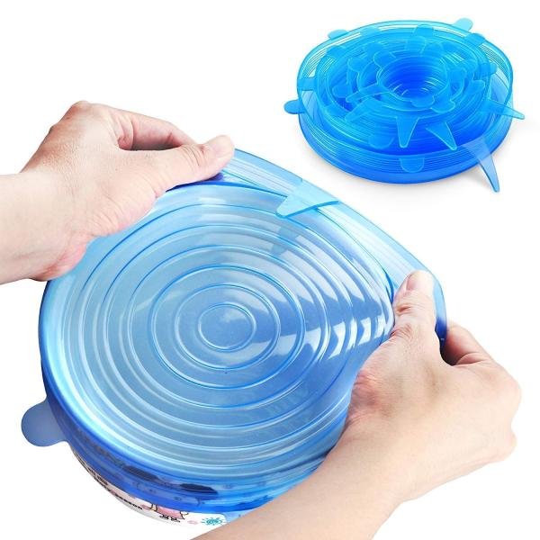 Silicon Lids Covers Flexible & Stretchable Lids Cover for Bowls (Set of 6)