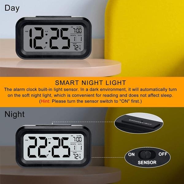 Digital Black Alarm Clock