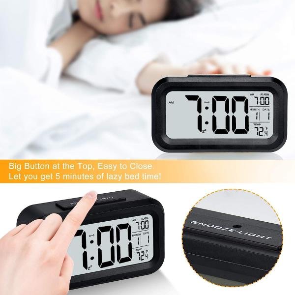 Digital Black Alarm Clock