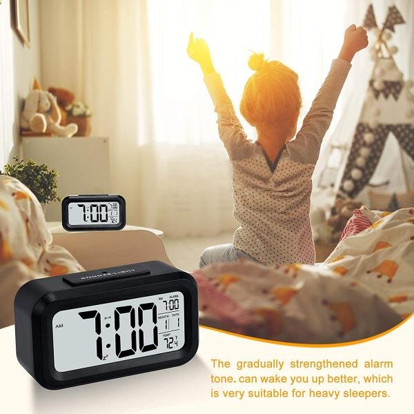 Digital Black Alarm Clock