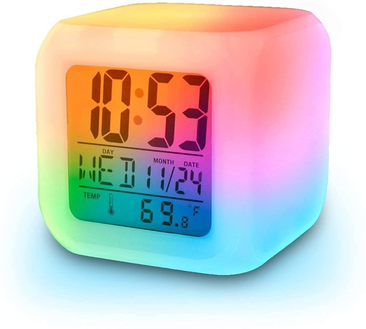 LED Digital Alarm Clock with Night Glow
